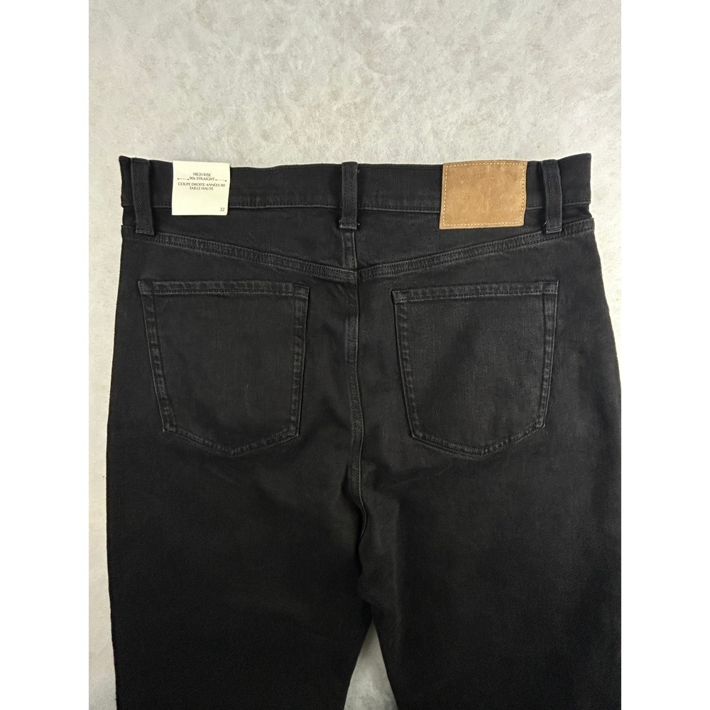Banana Republic Jeans Womens 32 Regular High Rise 90s Straight Black NWT - Picture 4 of 16